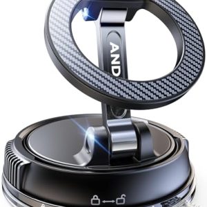 ANDERY Car Phone Holder for Magsafe [78+LBS Strongest Suction & 2400gf Strongest Magnetic] 360° Adjustable Car Phone Mount, Phone Holders for Your Car for iPhone All Smartphones, Valentine's Day Gifts