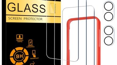 Ailun 3 Pack Screen Protector for iPhone 16 [6.1 inch] + 3 Pack Camera Lens Protector with Installation Frame,Case Friendly Tempered Glass Film,[9H Hardness][Not for iPhone 16e/16 Pro/Plus/Pro Max]